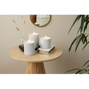 Σετ LED κεριών 3 τεμαχίων  με Τσιμεντένια Βάση Ανοιχτό Γκρι 8720604887976 Lifa-Living