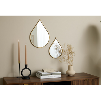 Καθρέφτες "Drop Anna"  - Σετ 2 τεμαχίων Χρυσό 8719743326514 Lifa-Living