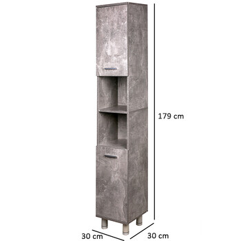 Shally Dogan  Κινητό Ντουλάπι Στενού Χώρου από Τσιμέντο για Μπάνιο, Καθιστικό, Βιβλιοθήκη 02841496