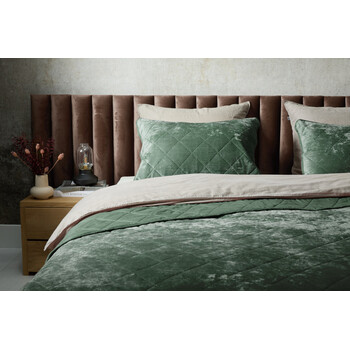 Σετ Πολυτελές Βελούδινο Διπλό  Πάπλωμα με 2 Μαξιλαροθήκες - Πράσινο Σκούρο 240 x 220 cm 8720604888508  SleepMed