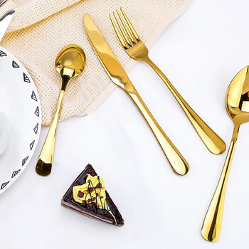 BAKAJI  Σετ 24 Χρυσά Γυαλιστερά Μαχαιροπίρουνα για Χριστουγεννιάτικη Διακόσμηση Τραπεζιού Κουζίνας 02841719