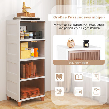 Costway  Στοιβαζόμενα Κουτιά Αποθήκευσης με Χωρητικότητα 150L και Ανθεκτική Κατασκευή 50kg JV11491WH