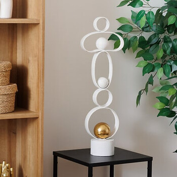 Διακοσμητικό Μεταλλικό ROB 65 cm - Λευκό 206224 Atmosphera