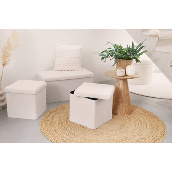 Σετ 3 Κουτιά Αποθήκευσης Teddy Λευκό  8720604886658  Lifa-Living