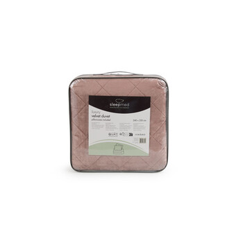 Σετ Πολυτελές Βελούδινο Πάπλωμα  με 2 Μαξιλαροθήκες 240 x 220 cm Ροζ 8720604888485 SleepMed