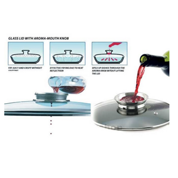 Κατσαρόλα με Κεραμική και Μαρμάρινη Επίστρωση με Καπάκι– 10.2L 32cm  ZL-9013 ZILNER