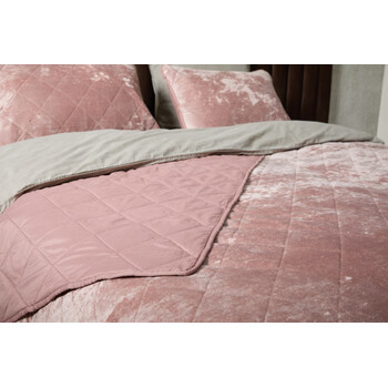 Σετ Πολυτελές Βελούδινο Πάπλωμα  με 2 Μαξιλαροθήκες 240 x 220 cm Ροζ 8720604888485 SleepMed