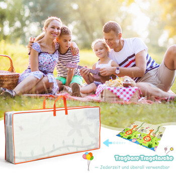 Costway  Διπλής Όψης Παιδικό Χαλάκι Δραστηριοτήτων από Ασφαλές Υλικό XPE - Αντιολισθητικό, Αδιάβροχο και Αναδιπλούμενο BB5856