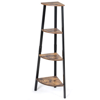 Costway  Γωνιακή Ραφιέρα 4 Επιπέδων με Βιομηχανικό Σχεδιασμό για Κομψή Οργάνωση Χώρου JV11010CF