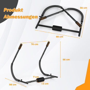 Costway  Προπονητής Κοιλιακών AB για Ολοκληρωμένη Προπόνηση Σώματος με Αναδιπλούμενο Σχεδιασμό και Μέγιστη Αντοχή 150 kg SP38105BK