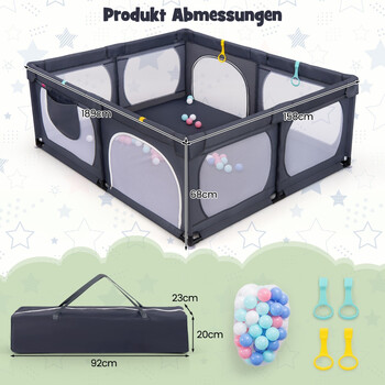 Costway  Μεγάλο Παιδικό Πάρκο Δραστηριοτήτων με 50 Μπάλες Ωκεανού και Αποθηκευτική Τσάντα UY10087SH