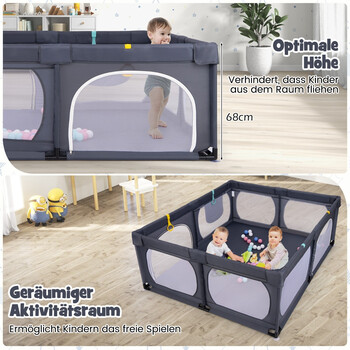 Costway  Μεγάλο Παιδικό Πάρκο Δραστηριοτήτων με 50 Μπάλες Ωκεανού και Αποθηκευτική Τσάντα UY10087SH