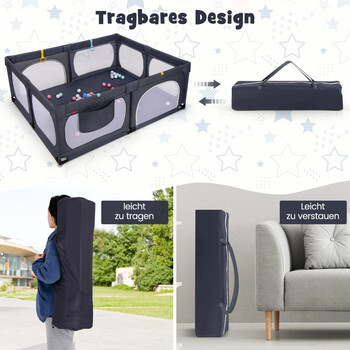 Costway  Μεγάλο Παιδικό Πάρκο Δραστηριοτήτων με 50 Μπάλες Ωκεανού και Αποθηκευτική Τσάντα UY10087SH