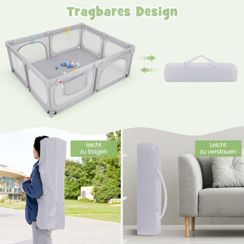 Costway  Μεγάλο Παιδικό Πάρκο Δραστηριοτήτων με 50 Μπάλες Ωκεανού και Αποθηκευτική Τσάντα UY10087GR