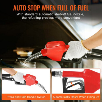 VEVOR Αντλία Μεταφοράς Καυσίμου 12V 10 GPM 1/4 HP για Πετρέλαιο με Αυτόματο Ακροφύσιο Καυσίμου CYBMG10GPM147B515V9