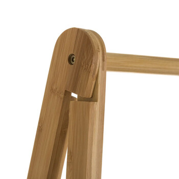 BAKAJI  Φορητό Πτυσσόμενο Έπιπλο Μπάνιου με 3 Συρτάρια από Ξύλο Μπαμπού και Ύφασμα 45x34x109 εκ.  02840416