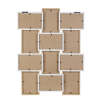 Κορνίζα Κολάζ για 12 Φωτογραφίες 44 x 58 x 3 cm Μπεζ / Λευκό HD4218 Home Deco Factory