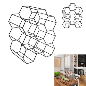 Μεταλλική Κάβα Κρασιών 9 θέσεων 29,5 x 35,8 x 20 cm KA3041 Home Deco Factory