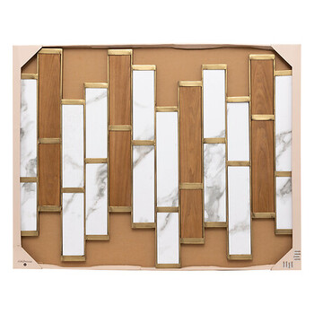 Διακοσμητικό Τοίχου 96 x 1,5 x 74,5 cm με Εφέ Μαρμάρου & Ξύλου 205701 Atmosphera