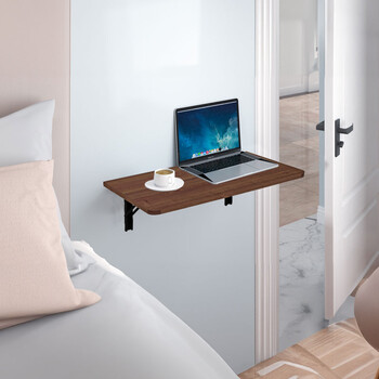 Shally Dogan  Πτυσσόμενο ράφι τοίχου καρυδιάς εξοικονόμησης χώρου 80x60cm  02841612