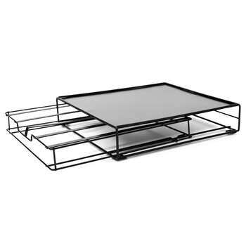 Μεταλλικό Συρτάρι - Διοργανωτής για Κάψουλες Nespresso 7,5 x 21 x 31 cm Μαύρο KA5958 Cook Concept