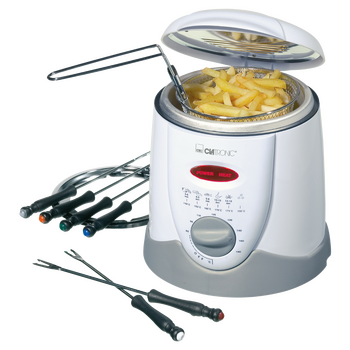 Συσκευή Fondue & Φριτέζα Λαδιού 1L 900W Λευκό/Γκρι FFR2916 Clatronic