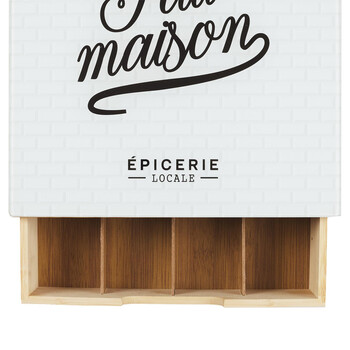 Συρτάρι - Διοργανωτής για Κάψουλες Καφέ Ξύλο & Γυαλί 10 x 30 x 30 cm KA5953 Home Deco Factory