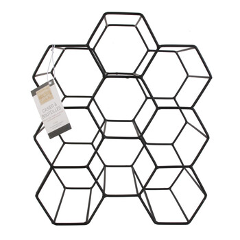 Μεταλλική Κάβα Κρασιών 9 θέσεων 29,5 x 35,8 x 20 cm KA3041 Home Deco Factory