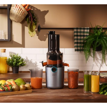 Αποχυμωτής Αργής Συμπίεσης Juice&Live 1500 Slim 200W με Στόμιο 82mm & Αντίστροφη Λειτουργία Ασημί CEC-101572 Cecotec