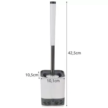 Σιλικονένια Βούρτσα Μπάνιου με Βάση 42,5 x 7 cm Λευκό/Γκρι 23808 Ruhhy