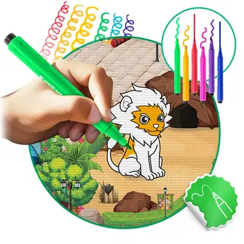 Χαλάκι Δραστηριοτήτων 120 x 90 x 0,3–0,5 cm με Μαρκαδόρους Ζωολογικός Κήπος 734400 Ricokids