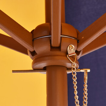 Costway  Παιδικό σετ καθισμάτων από ξύλο με τραπέζι, ομπρέλα και 2 πάγκους για εξωτερικό χώρο. OP70481