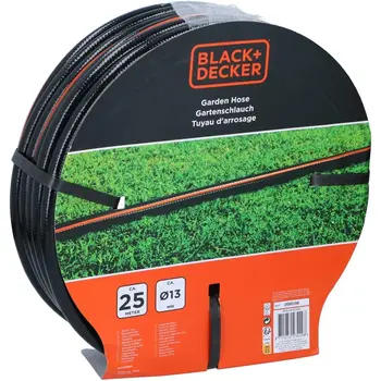 Λάστιχο Κήπου 25m Ø13mm από PVC Ανθεκτικό στις Ακτίνες UV – Πορτοκαλί 02839445 Black & Decker
