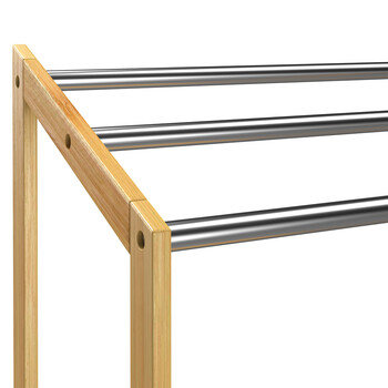 Casaria Κρεμάστρα Πετσετών από Μπαμπού με Ανοξείδωτες Ράβδους 107933