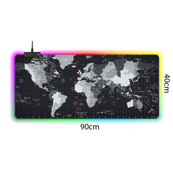Gaming Mouse Pad XXXL με Φωτισμό LED και Παγκόσμιο Χάρτη 90 x 40 x 0,3 cm 5907451334430 Verk Group