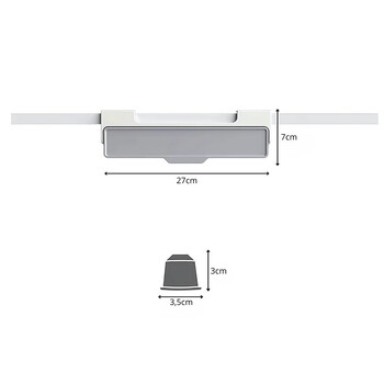 Οργανωτής για Κάψουλες Καφέ Nespresso Κρεμαστός – 30 Θέσεων με Συρόμενο Μηχανισμό Λευκό/Γκρι 5907451363539 Verk Group