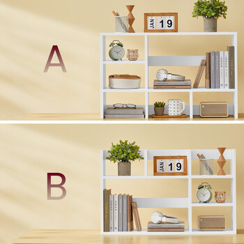 VASAGLE Ραφιέρα Γραφείου Μοντέρνου Σχεδιασμού με Ευρύχωρη Αποθήκευση και Εύκολη Συναρμολόγηση LBC815W14