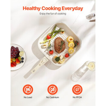 VEVOR Σετ Μαγειρικών Σκευών 17 Τεμαχίων Λευκό Γρανίτη Αντικολλητικό LGTZLGKCSB6GGB3OFV0