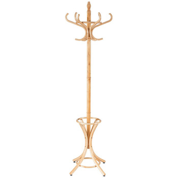 Costway Ξύλινη Κρεμάστρα Ρούχων με Θέση για Ομπρέλες και 12 Γάντζους HW55588OA