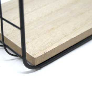 BAKAJI 2 Μοντέρνα Ράφια Τοίχου Σχεδιασμός Κύβου Ράφι Ξύλο Μέταλλο Μαύρο 02834738