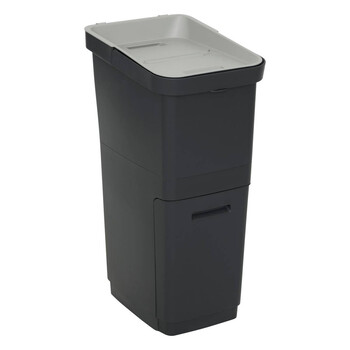 5FIVE Simply smart Διπλός Κάδος Ανακύκλωσης 36L Μαύρος 214508