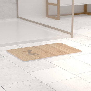 5FIVE Simply smart Πατάκι Μπάνιου με Εφέ Ξύλου Αντιολισθητικό και Ταχύστεγνο 160928A