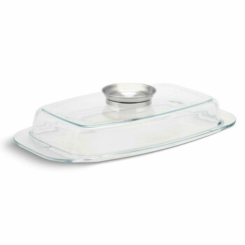 Edenberg Γάστρα Οβάλ από Χυτό Αλουμίνιο με Γυάλινο Καπάκι 32cm 5.5lt EB-8125