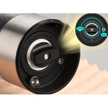 Verk Group Ηλεκτρικός Μύλος Αλατοπίπερου με Ρυθμιζόμενο Άλεσμα και LED Φωτισμό 5907451354674