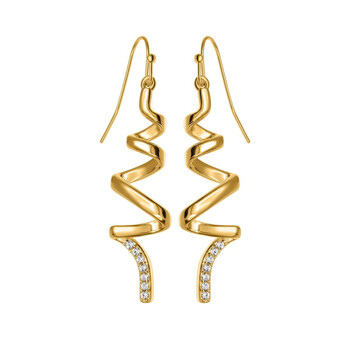 So Charm Σκουλαρίκια διακοσμημένα με Κρύσταλλα Swarovski, Χρυσό BS1549-DORE-BO