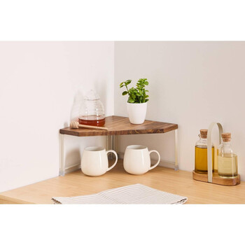 5FIVE Simply smart Γωνιακό Ράφι από Ξύλο Ακακίας και Μεταλλικό Πλαίσιο 30x30x15 cm 190219