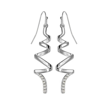 So Charm Σκουλαρίκια διακοσμημένα με Κρύσταλλα Swarovski, Ασημί BS1549-ARGENT-BO