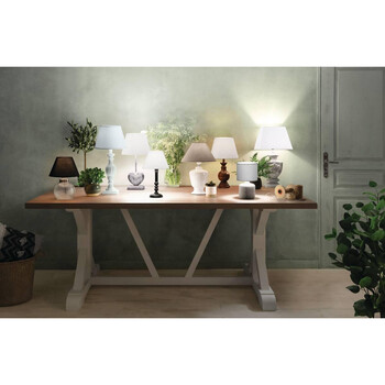 Atmosphera Επιτραπέζιο Φωτιστικό Μίνιμαλ Γκρι (Φ15x13εκ.) 173220A