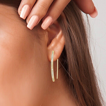 So Charm Σκουλαρίκια διακοσμημένα με Κρύσταλλα Swarovski, Χρυσό BS2114-DORE