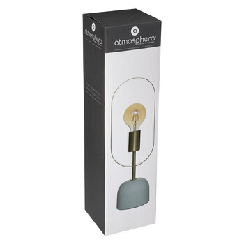 Atmosphera Μοντέρνο Επιτραπέζιο Φωτιστικό με Μεταλλικό Χρυσό Σκελετό και Βάση με Εφέ Μαρμάρου 178951